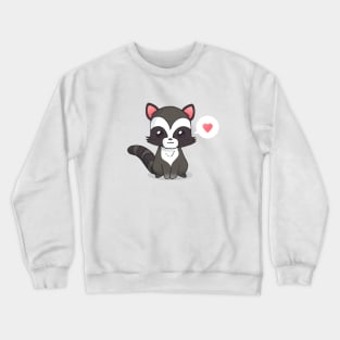 Cute Raccoon Crewneck Sweatshirt